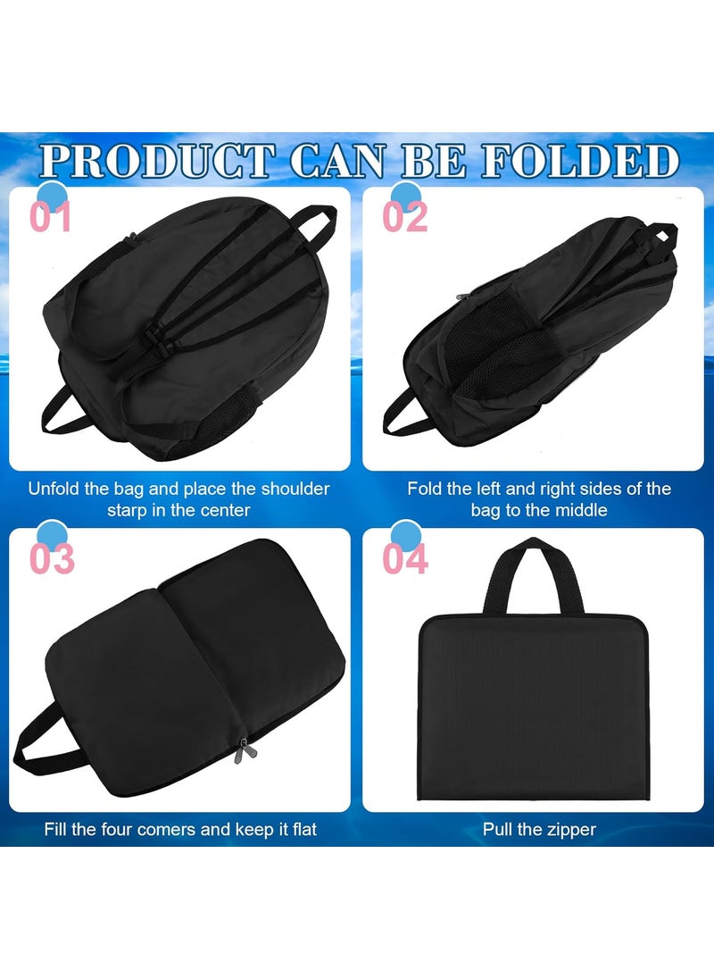 Reginary Reginary 24 Pcs Backpack 17 Backpacks Foldable Lightweight Bookbags Student Outdoor Travel School Book Bag with Storage Bag Black  - Image 2