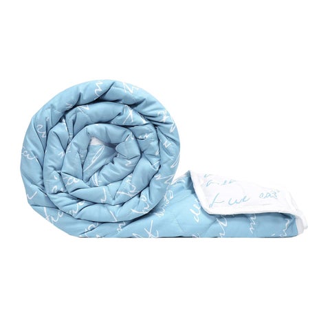 Divine Casa Luxor Abstract Microfibre Single Comforter Blue