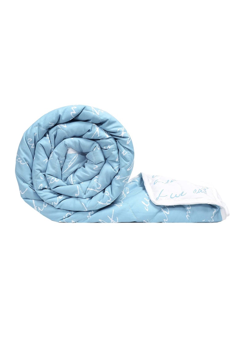 Divine Casa Divine Casa Luxor Abstract Microfibre Single Comforter Blue  - Image 1