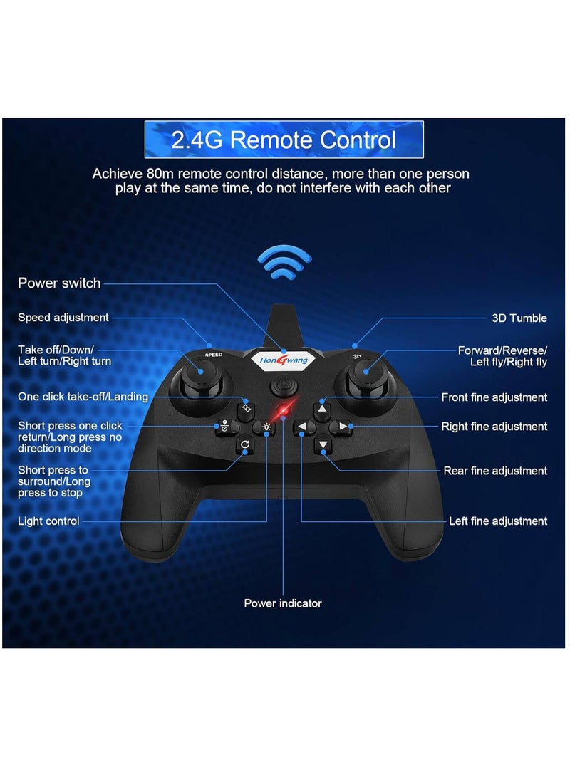 Aeroplane 2.4GHz Remote Controlled Aeroplane L0712 Quadcopter Floating Fighter Plane RC Aeroplane RTF for Beginners Children and Adults APlane Toy with Coloured Lights USB Charging - Image 2