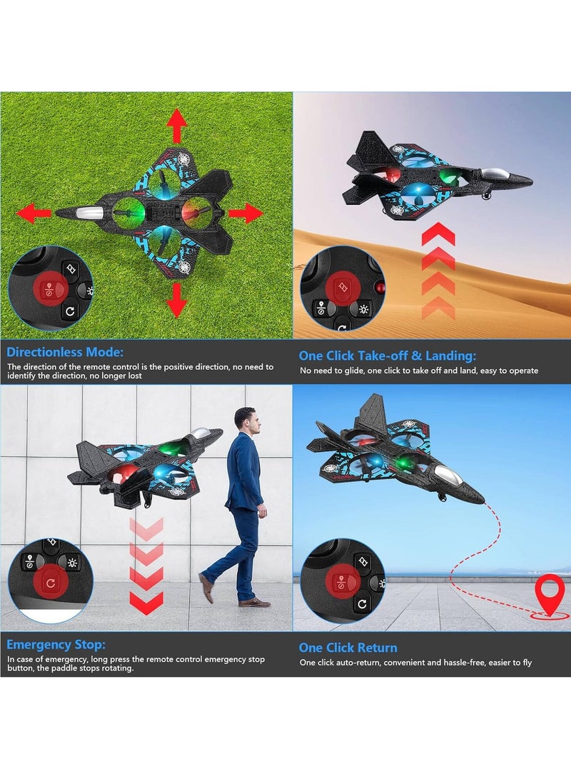 Aeroplane 2.4GHz Remote Controlled Aeroplane L0712 Quadcopter Floating Fighter Plane RC Aeroplane RTF for Beginners Children and Adults APlane Toy with Coloured Lights USB Charging - Image 3