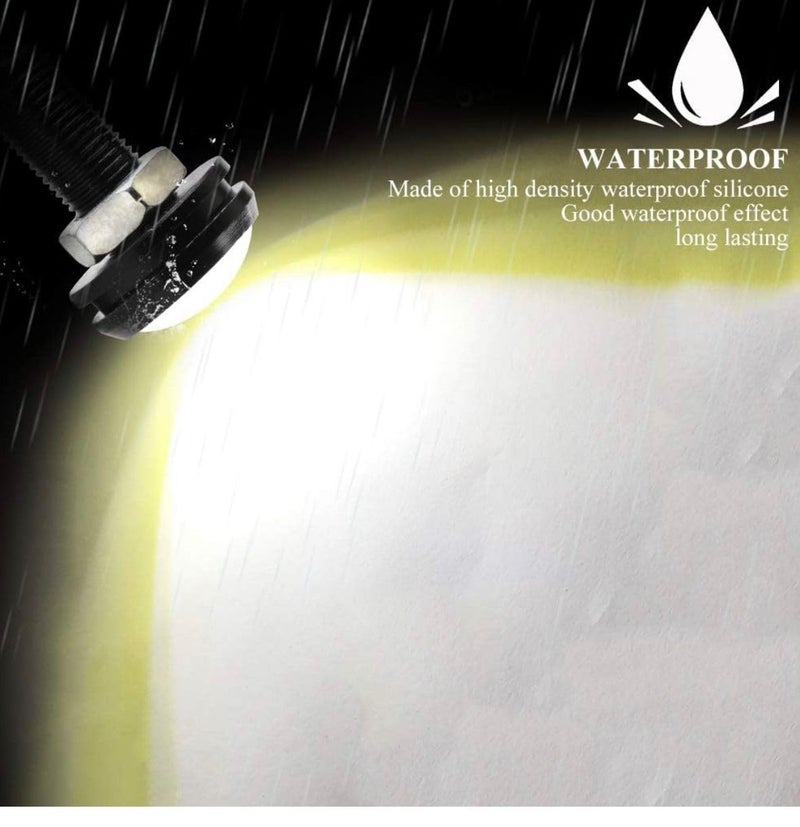 AUTO MT أضواء LED عين النسر 18 مم عالية القوة 9 واط ضوء تشغيل نهاري أحمر لسيارة دراجة نارية ملحقات السيارة ضوء علامة مصباح ضباب ضوء علامة احتياطي (10 قطع بيضاء 9 واط أضواء LED عين النسر) - Image 2