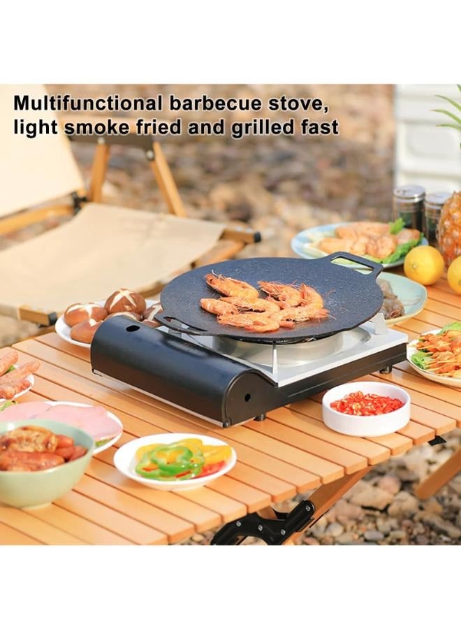 36cm Korean Non-stick BBQ Grill Pan Iron Barbecue Round Hot Plate Outdoor Garden - Image 5