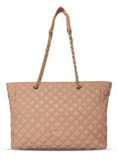 CAPRESE Caprese Cuddy Checkered Blush Faux Leather Large Tote Handbag  - Image 1