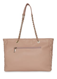 CAPRESE Caprese Cuddy Checkered Blush Faux Leather Large Tote Handbag  - Image 3