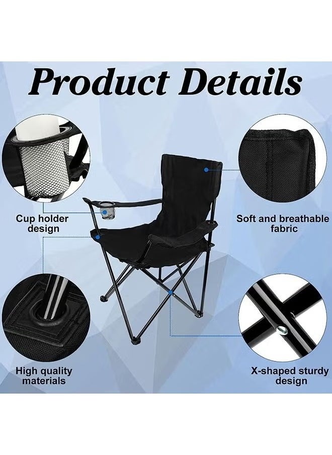 ARNOTEC - Portable Camping Chairs Enjoy the Outdoors with a Versatile Folding Chair, Sports Chair, Outdoor Chair & Lawn Chair, Black - Image 1
