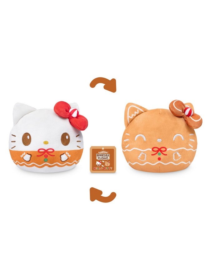 TeeTurtle TeeTurtle Hello Kitty Christmas Reversible 4" Plushie - Gingerbread - Officially Licensed Sanrio - Cute Kawaii Soft Holiday Stuffed Animal  - Image 3