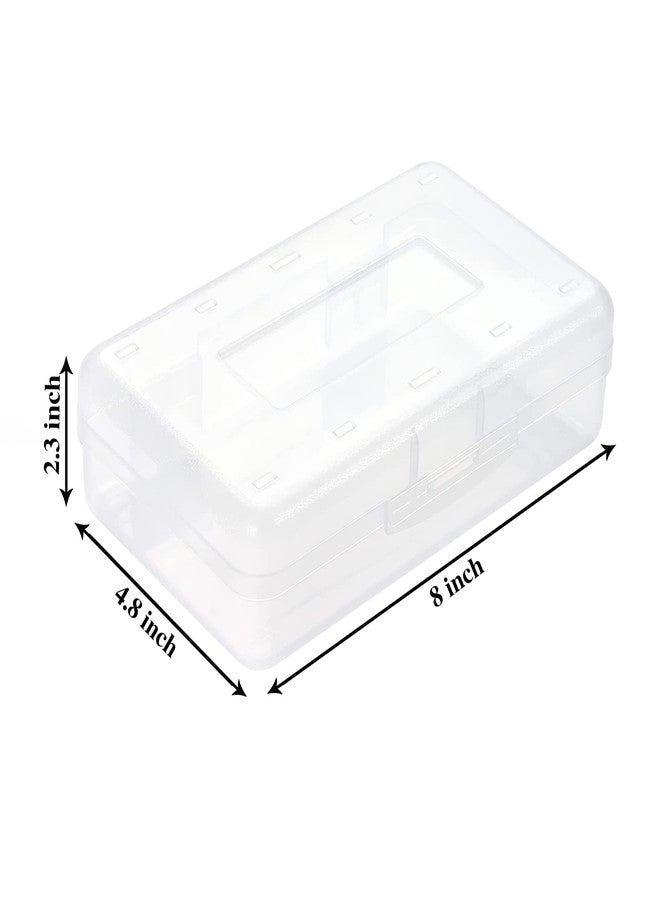 SAYEEC Plastic Pencil Box, Large Capacity Hard Pencil Case, Pencil Crayon Boxes with Snap-tight Lid, Stackable School Supply Box Storage Organizer for Kids Girls Boys Adults Classroom Office (4 Pack) - Image 2