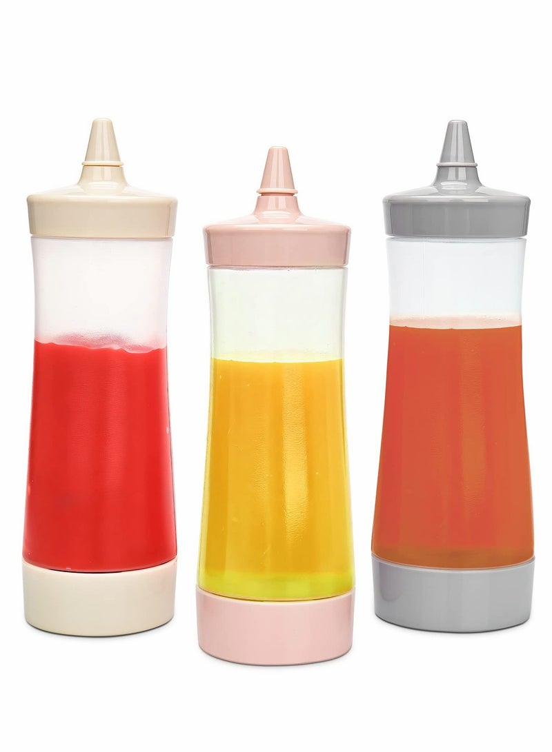 Porous Squeeze Bottles, Leak Proof Refillable Condiment Container for Kitchen Use, Top Dispensers for Salad Dressings, Ketchup, Mustard, Mayo, Hot Sauces, Olive Oil (12 oz) - Image 1