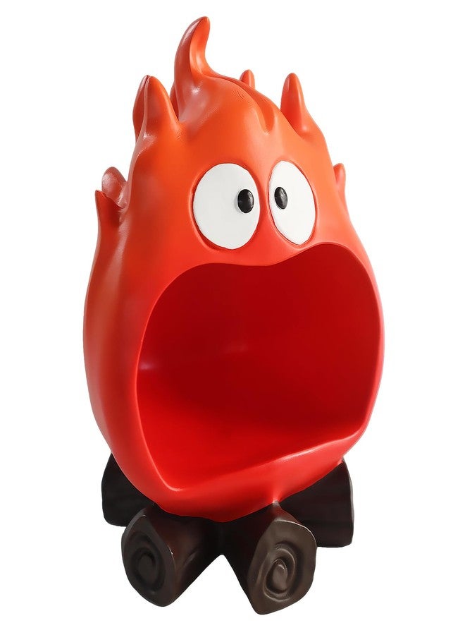 Dosker Funny Resin Flame Statue with Candy Dish & Key Dish, Entryway Table Candy Bowl Decor (Red) - Image 2