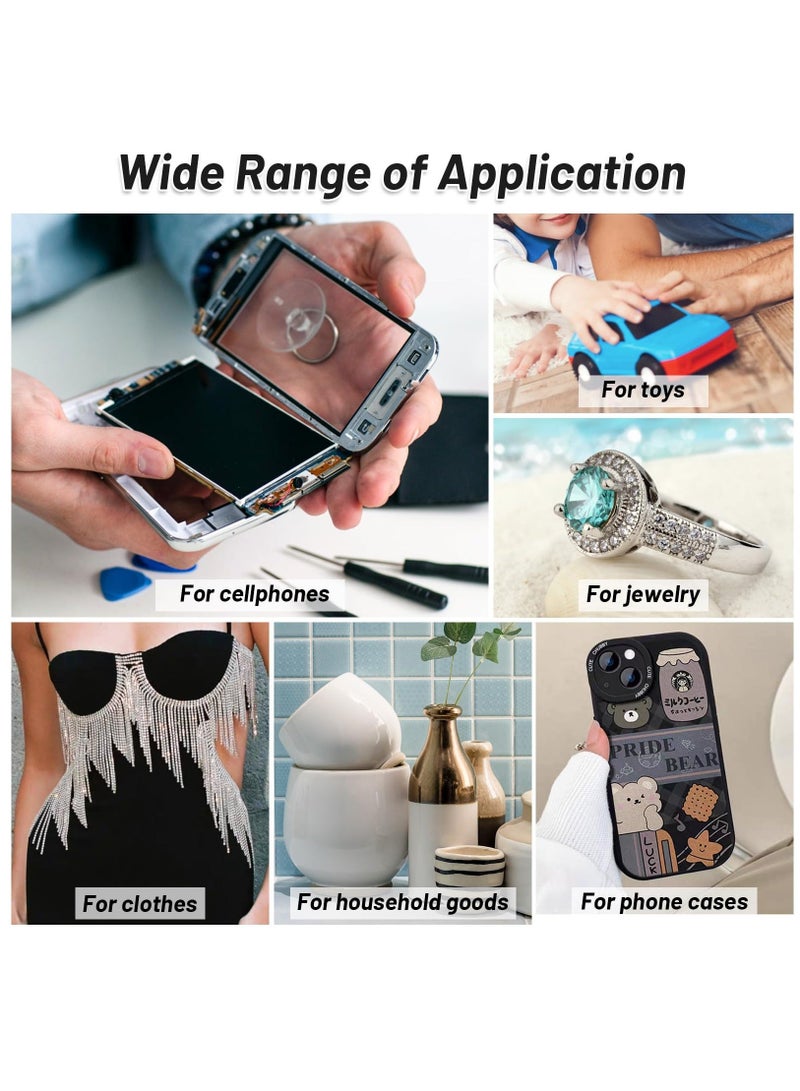2 x 110ML T 7000 Pone Repair Glue, Multipurpose T-7000 Super Glue Semi Fluid Black Adhesive for Phone Screen Repair, Craft, Wooden, Leather, Shoes, Jewelry Making  - Image 3