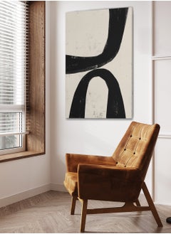 LOWHA Framed Canvas Wall Art Stretched Over Wooden Frame with Abstract Painting  - Image 1