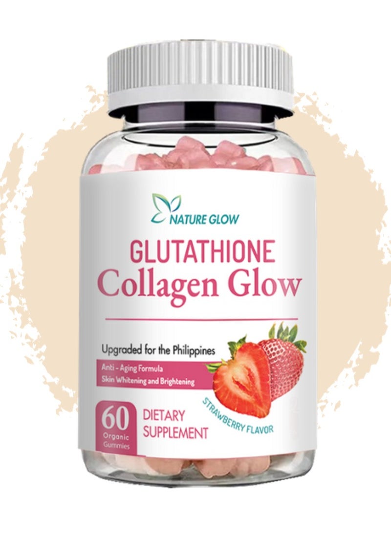 NATURE GLOW - Aging Skin Whitening Vitamins Strawberry Flavor - Image 1