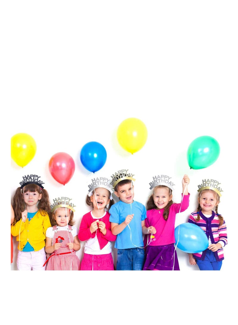 KASTWAVE 30 Pack Happy Birthday Headbands, Paper Birthday Party Hats, Birthday Hats for Adults and Kids ﻿ - Image 5