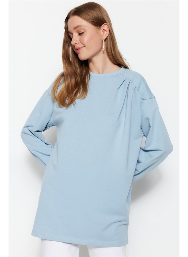 trendyol Woman Modest Tunic Blue - Image 3