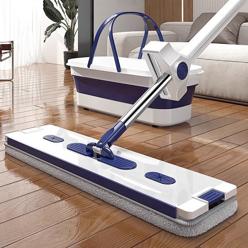 Mop Free Hand Washable Household Mop with Bucket suit Large Lazy Mopping Artifact Magic Rotating Flat Mop 36CM hands-free wash - Image 2
