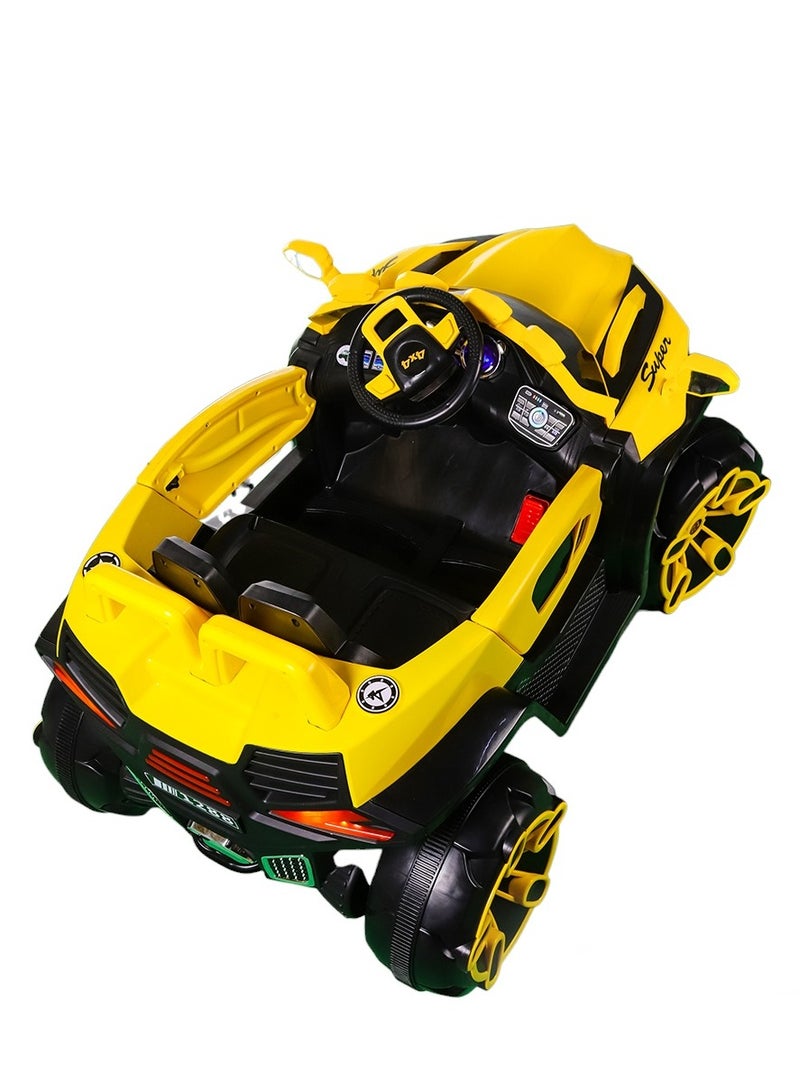 Dream Land Jim Electric Rides on Car for Kids with Remote Control - Yellow - D-HB137 - Image 5