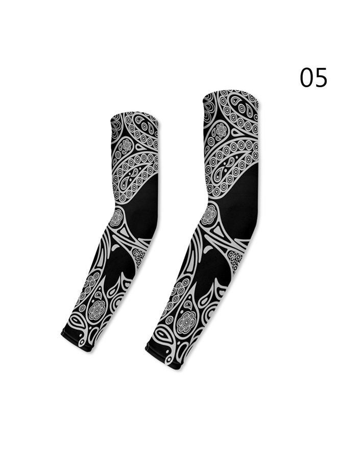 نيبمينينت أكمام واقية من الشمس لحماية الذراع أثناء ممارسة الرياضة في الأماكن الخارجية والصيفية بطبعة نمط بيزلي 40x13.3x1سم - Image 5