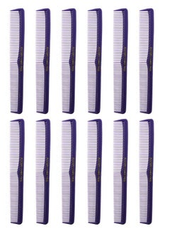 Allegro Combs 400 Hair Combs Barber Comb Set Hair Cutting Pocket Comb For Hair Stylist Styling Comb Men’S Women’S Made In Usa Purple 12 Pk.  - Image 2