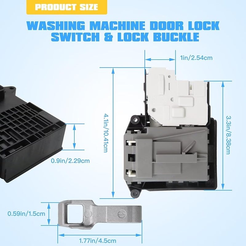 Washer Door Lock Switch MFG63099101 Fit For LG Kenmore WM3370HVA WM3370HWA - Image 5