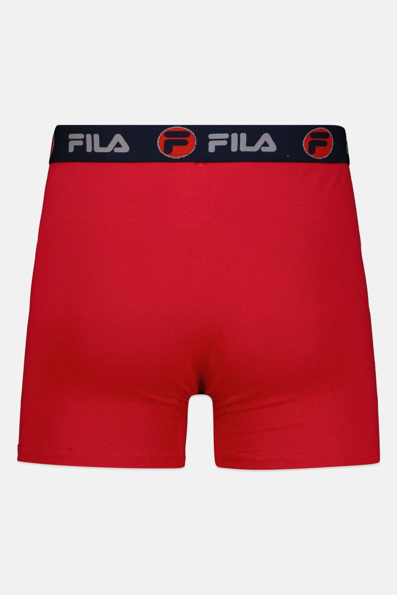 FILA شورت بوكسر للرجال 4 قطع بشعار العلامة التجارية، متعدد الألوان - Image 2
