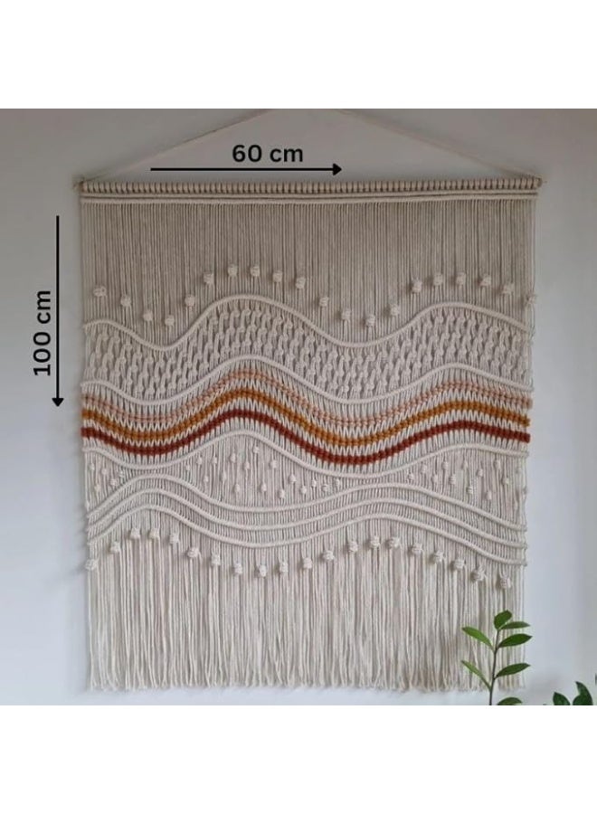 antikianoColored Macrame Wall Hanging Large Boho Woven Handmade - Image 3