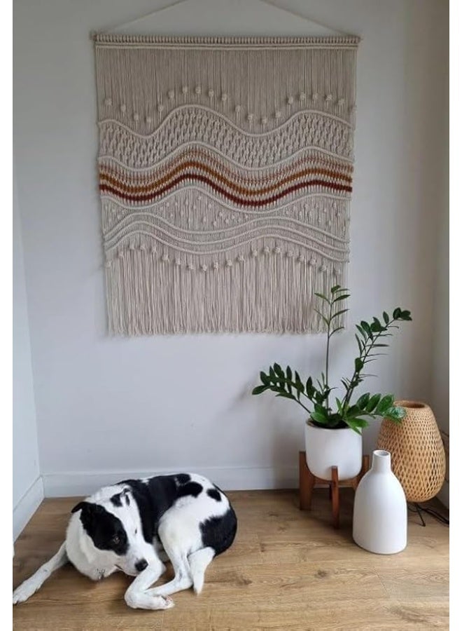 antikianoColored Macrame Wall Hanging Large Boho Woven Handmade - Image 1