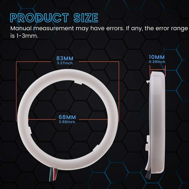 YM EBright عيون ملائكية RGB YM E-Bright 80MM مع تحكم بلوتوث - Image 2