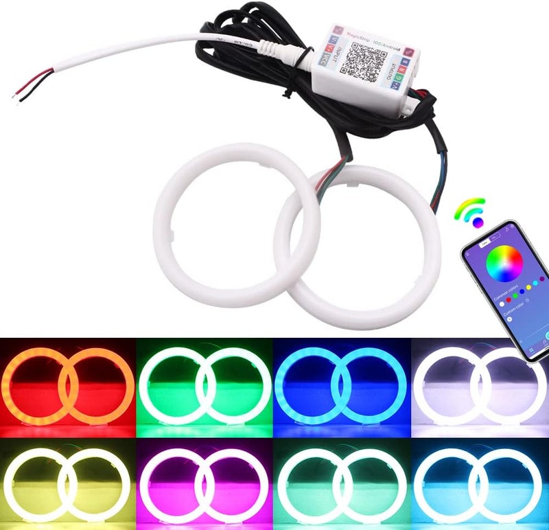 YM EBright عيون ملائكية RGB YM E-Bright 80MM مع تحكم بلوتوث - Image 1