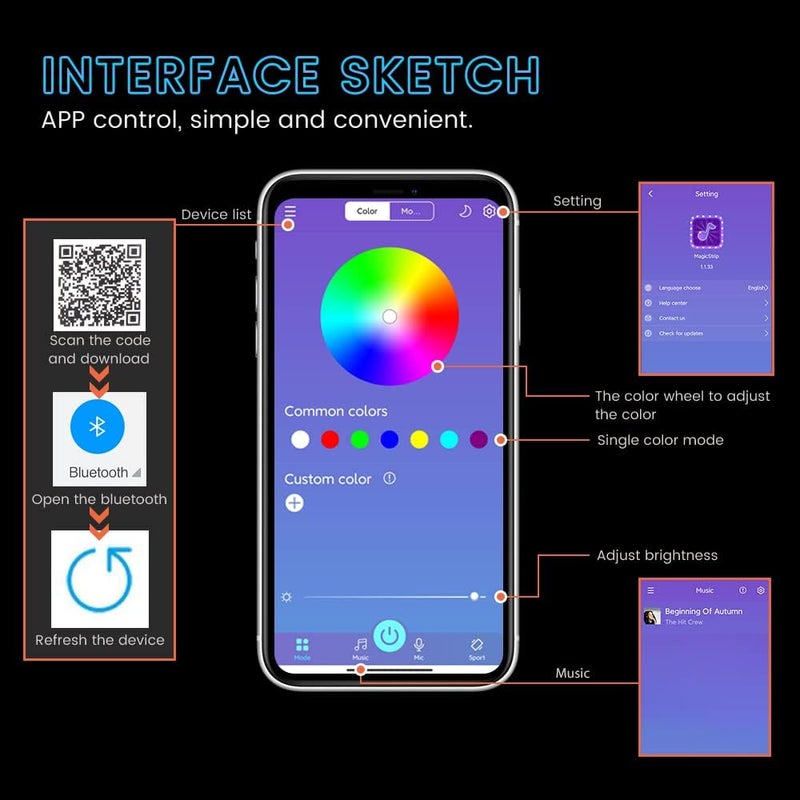 YM EBright عيون ملائكية RGB YM E-Bright 80MM مع تحكم بلوتوث - Image 4