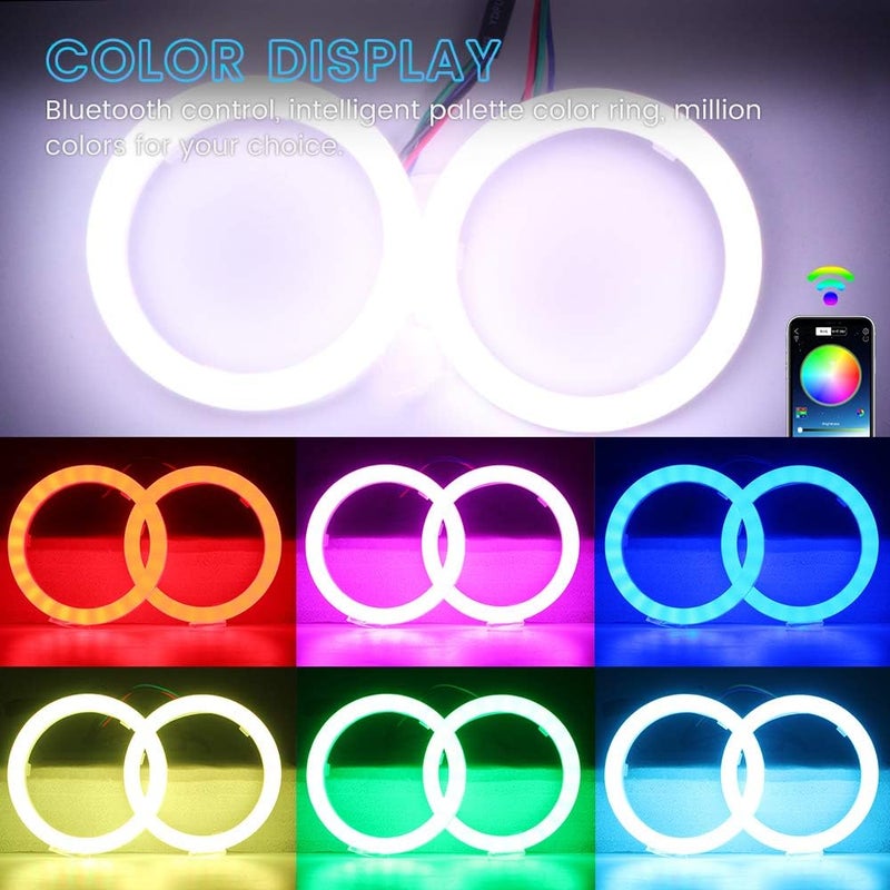 YM EBright عيون ملائكية RGB YM E-Bright 80MM مع تحكم بلوتوث - Image 5