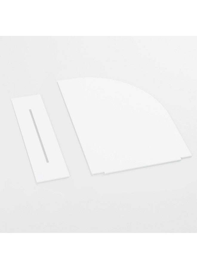 JINMURY 10 Pack White Acrylic Half Arch Sign with Stand | 5x7 Inch Half Arch Acrylic Blank Sign and Base, DIY Wedding Table Numbers, Wedding Signage, Events& Parties (Half Arch, 5x7 Inch) - Image 3