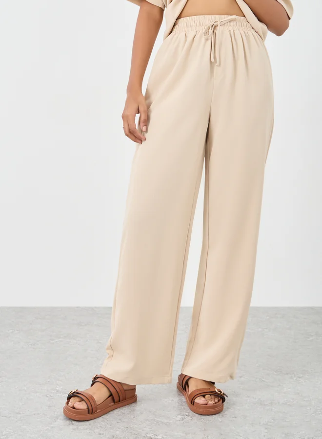 تايك تو Take Two Beige Relaxed Fit Shirt and Pants Co-Ords