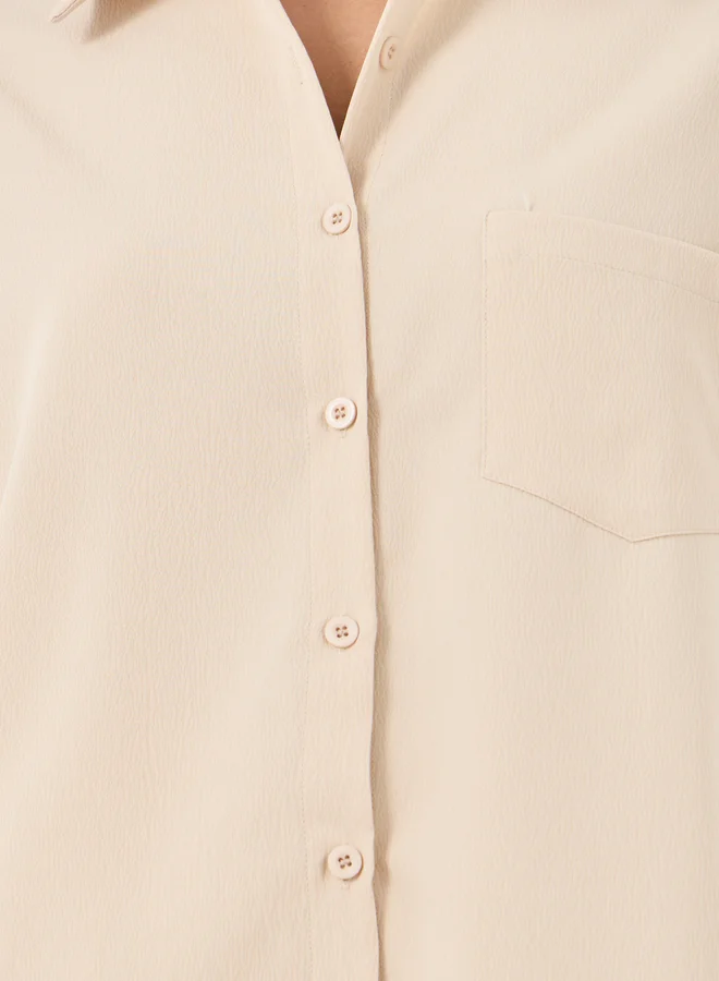 تايك تو Take Two Beige Relaxed Fit Shirt and Pants Co-Ords
