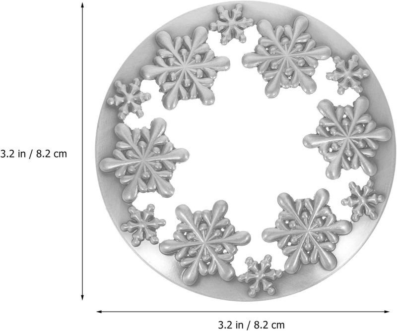 Healeved Candle Topper Scented Candles Cover Snowflake Metal Toppers to Burn Evenly Jar Shade Sleeves for Jars Accessories - Image 5
