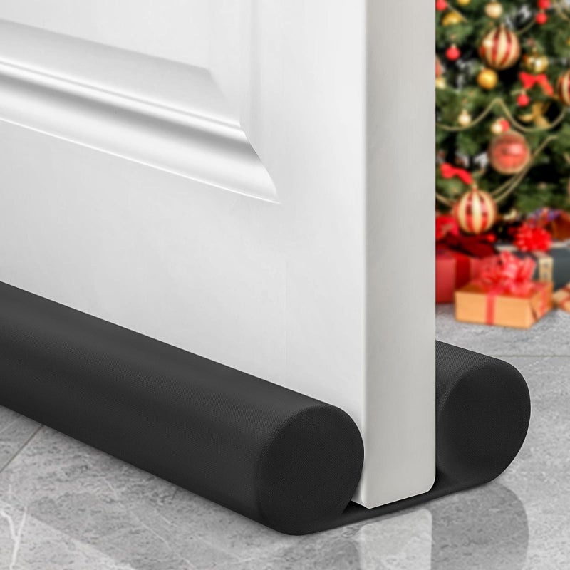 OSAMEDA Door Draft Stopper - 36 inch, Reduces Air Draft, Draft Stopper for Bottom of Door, Gap Filler, Door Seal for Improved Insulation, Black - Image 1