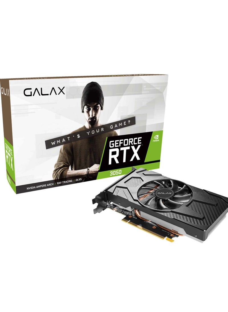 GALAX GALAX GeForce RTX™ 3050 6GB EX 6GB GDDR6 96-bit DP*3/HDMI/,  2nd Gen Ray Tracing, Cores 3rd Gen Tensor, Cores Microsoft® DirectX® Ultimate, GDDR6 Graphics, Memory NVIDIA DLSS, NVIDIA® GeForce Experience™ ,NVIDIA G-SYNC®, NVIDIA GPU Boost™ Game, Ready Drivers Vulkan RT API, OpenGL 4.6 DisplayPort 1.4a, HDMI 2.1 HDCP 2.3 VR Ready | 35NSL8MD6ZOC  - Image 2