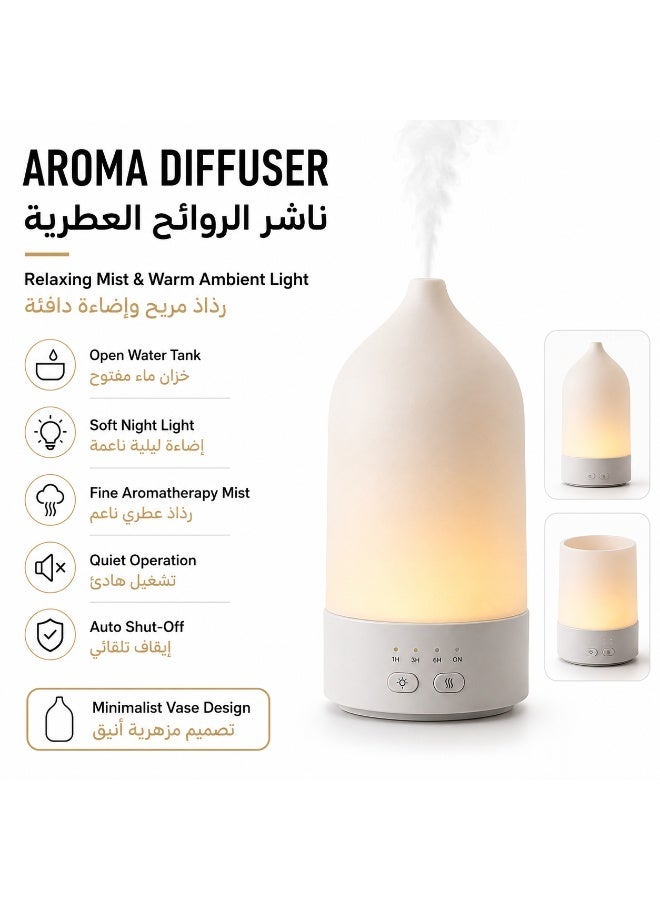3-in-1 Aroma Diffuser & Humidifier with Colorful Night Light - Ultrasonic Essential Oil Diffuser, Quiet Cool Mist Humidifier for Bedroom, Desktop Decor for Home Office, Auto Shut-Off, Perfect Gift - Image 1