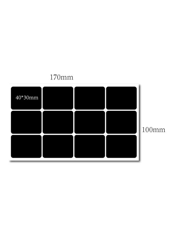 NIBEMINENT 12pcs/sheet 170x100mm Blackboard Sticker Sheet Black - Image 3