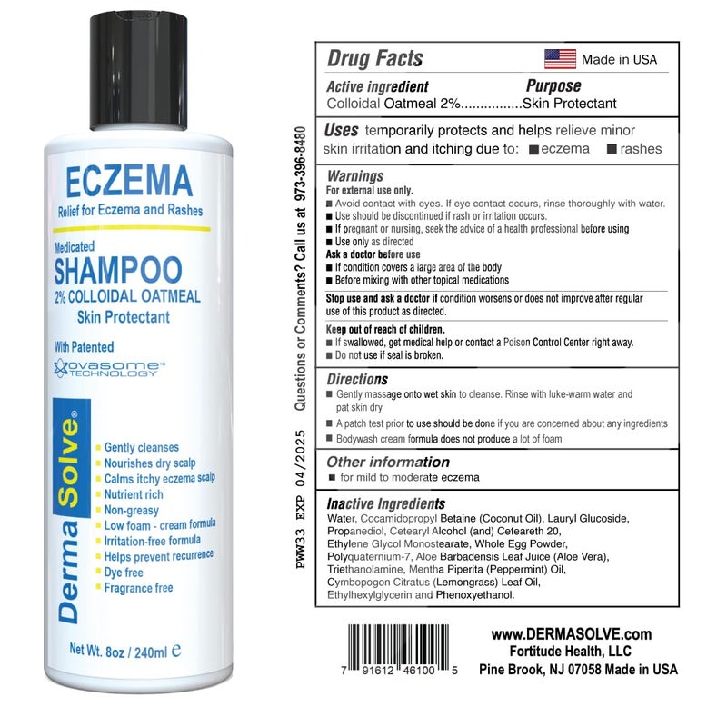 Dermasolve Eczema Shampoo & Conditioner (Combo Pack) - Flare Control Scalp & flake Relief Therapy that Protects, Moisturizes, and Repairs Skin by DermaSolve - Kids & Adults - Steroid Free - Image 2