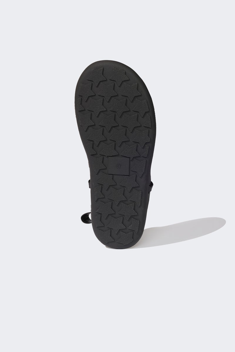 DeFacto Red Woman Woman Flat Sole Faux Leather Sandals Casual - Image 4