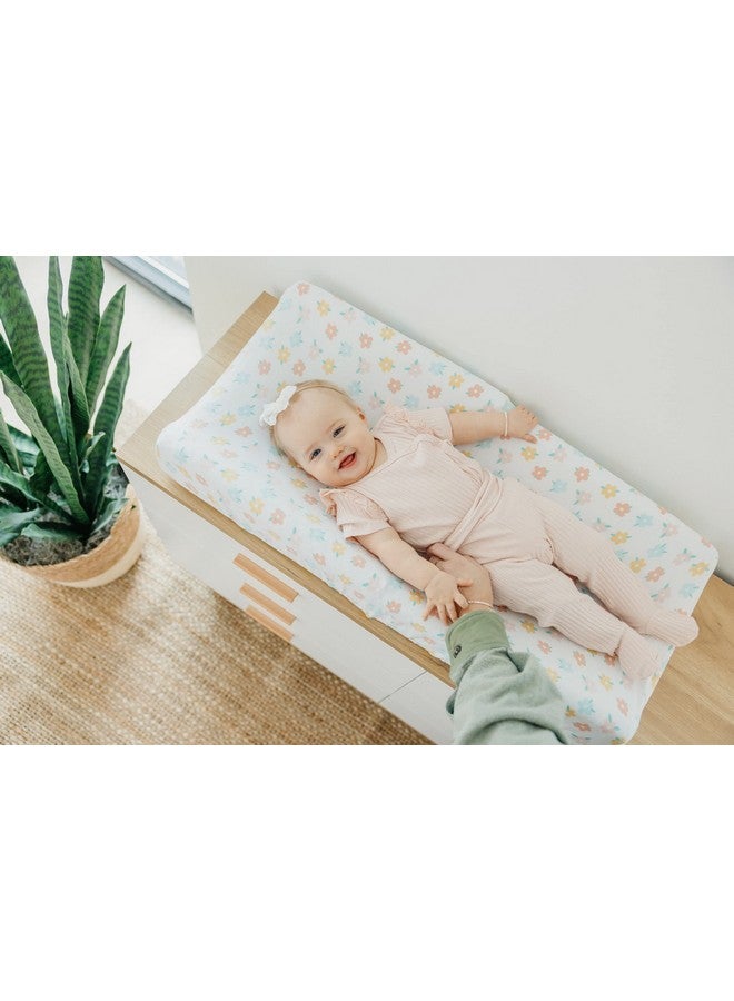 Copper Pearl Premium Knit Changing Pad Cover : Soft, Stylish, and Universal Fit for All Standard Diaper Changing Pads, Trendy Design Changing Pad Covers, Daisy - Image 5