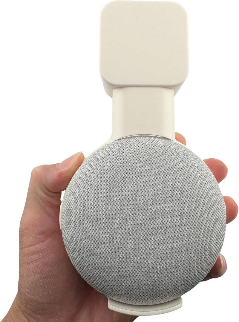 حامل حائط سينترون أبيض لـ Echo Dot، ملحقات أليكسا، حامل حائط ذكي لمنفذ المنزل لحامل مكبر صوت Amazon Echo Dot الجيل الثالث، بدون أسلاك فوضوية وملحقات موفرة للمساحة (أبيض) - Image 5