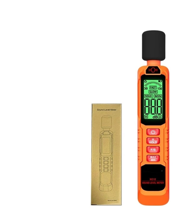 XC12 متر الضوضاء الرقمي عالي الدقة محمول اختبار الديسيبل مقياس مستوى الصوت 30-130 ديسيبل - Image 1
