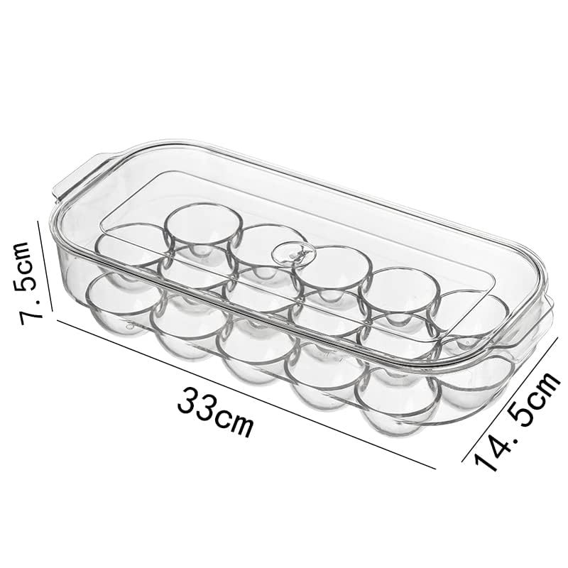 INKULTURE Acrylic Egg Storage Box or Egg Trays for Refrigerator with Lid & Handles Egg Tray Box for 16 Egg | Clear & Unbreakable - Image 2
