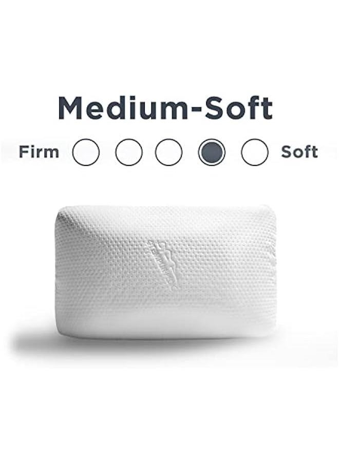 Arabest Luxurious Standard Size White Memory Foam Symphony Pillow - Soft and Plush Feel  - Image 2