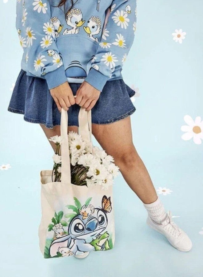 Loungefly Disney Stitch Springtime Daisy Canvas Tote Bag - Image 2