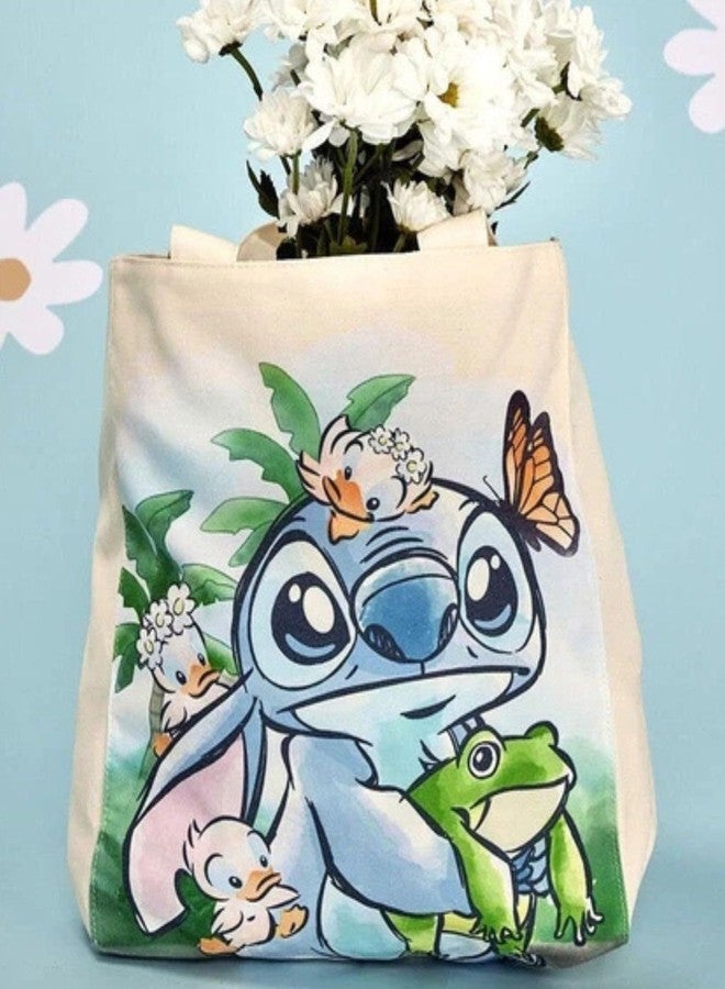 Loungefly Disney Stitch Springtime Daisy Canvas Tote Bag - Image 3