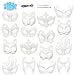 Qavctw 16PCS DIY White Masks Paper Cosplay Christmas Party Mask Unpainted Plain Craft Masquerade Masks for Christmas Mardi Gras Party Mask - Image 3