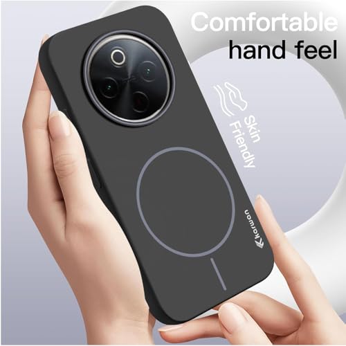 KARWAN®️ Magnetic Wireless Ultra Slim-Fit Back Case Cover for Vivo Y300 PRO / T4/ IQOOZ10 |Hard PC Case Cover| Ultra-Thin & Light Weight with [Ultra Premium Feel] Case (6.77") (Black) - Image 2